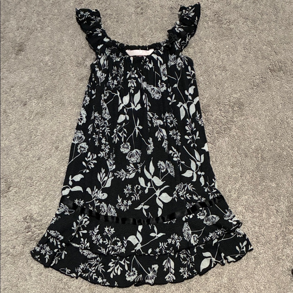 Victoria's Secret Black and White Floral Chemise